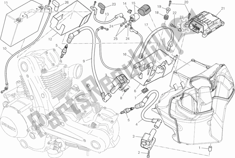 Alle onderdelen voor de Accu van de Ducati Monster 795 EU Thailand 2014